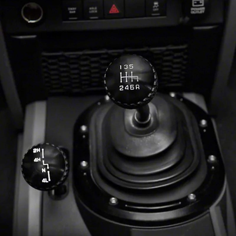 DV8 Offroad Replacement Shift Knob for 2011-2018 Jeep Wrangler JK | 6-Speed Manual Transmission Compatible | Billet Aluminum Construction | Rubber Tire Tread Grip - Image 2